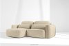 ELOSA Linkes Ecksofa und Sessel im Japandi-Stil Bouclé hellbeige hellbeige - Foto 28