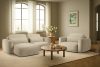 ELOSA Linkes Ecksofa und Sessel im Japandi-Stil Bouclé hellbeige hellbeige - Foto 30