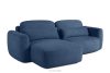 ELOSA Linkes Ecksofa und Sessel im Japandi-Stil Bouclé marineblau marineblau - Foto 4