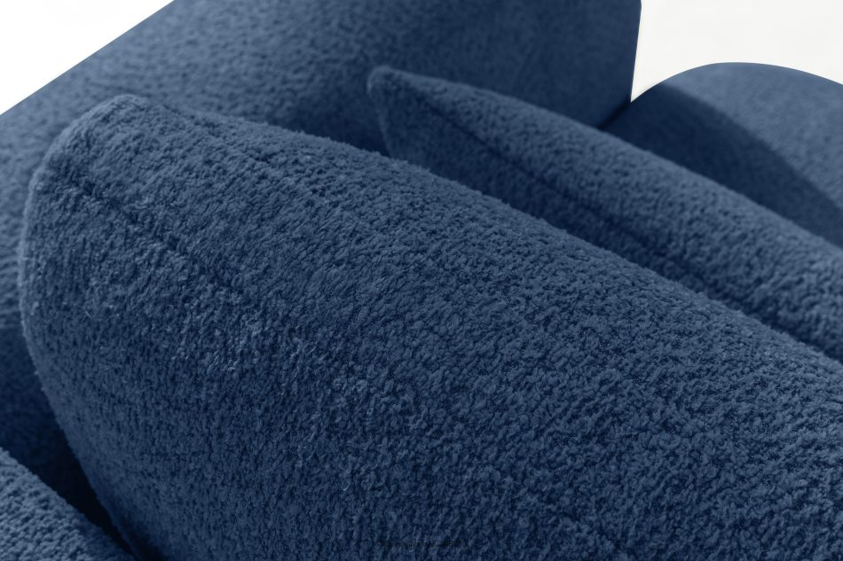 ELOSA Linkes Ecksofa und Sessel im Japandi-Stil Bouclé marineblau marineblau - Foto 10