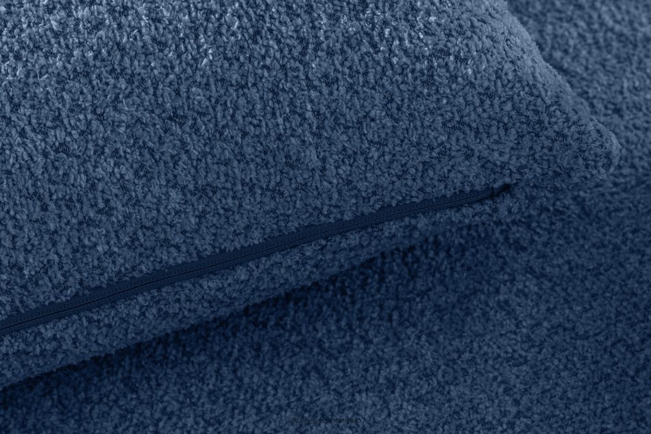 ELOSA Linkes Ecksofa und Sessel im Japandi-Stil Bouclé marineblau marineblau - Foto 11