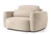ELOSA Japandi-Sessel aus cremefarbenem Chenille-Stoff cremefarben - Foto 3
