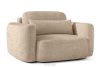 ELOSA Japandi-Sessel aus beigem Chenille-Stoff beige - Foto 4
