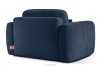 ELOSA Sessel im japanischen Stil aus dunkelblauem Chenille-Stoff marineblau - Foto 5