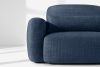 ELOSA Sessel im japanischen Stil aus dunkelblauem Chenille-Stoff marineblau - Foto 6