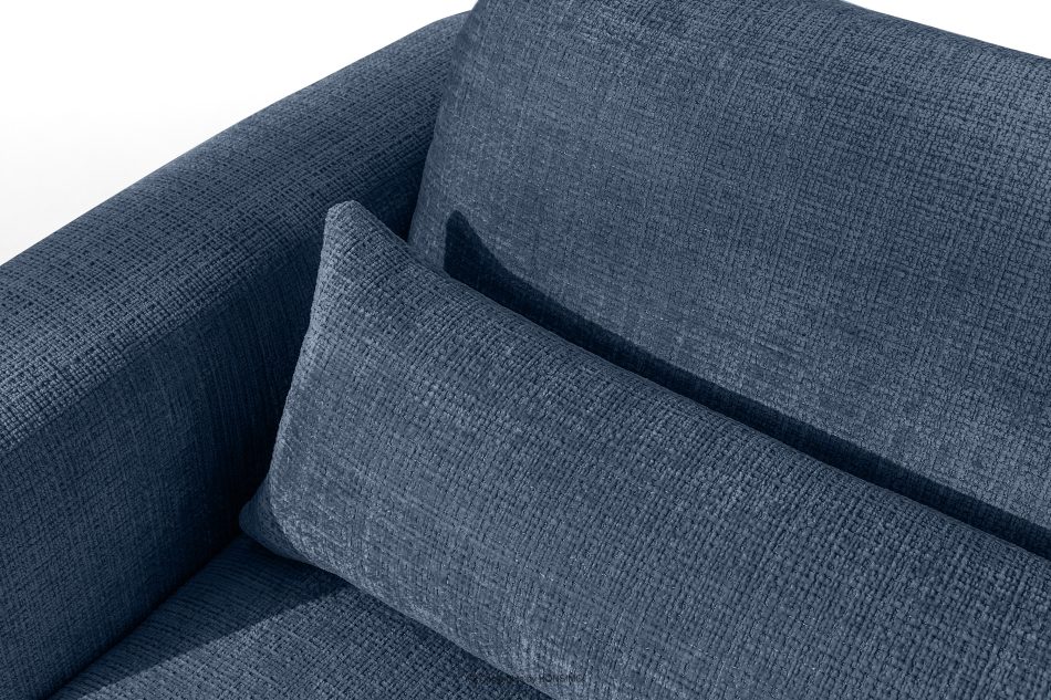 ELOSA Sessel im japanischen Stil aus dunkelblauem Chenille-Stoff marineblau - Foto 7