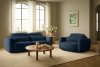 ELOSA Sessel im japanischen Stil aus dunkelblauem Chenille-Stoff marineblau - Foto 17