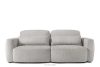 Sofa 3 Japandi aus hellgrauem Chenille-Stoff
