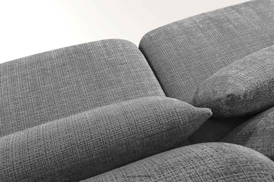 ELOSA Sofa 3 Japandi aus dunkelgrauem Chenille-Stoff dunkelgrau - Foto 11