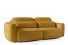 ELOSA Dreisitzer-Sofa im japanischen Stil aus gelbem Chenille-Stoff gelb - Foto 4