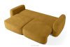 ELOSA Dreisitzer-Sofa im japanischen Stil aus gelbem Chenille-Stoff gelb - Foto 5