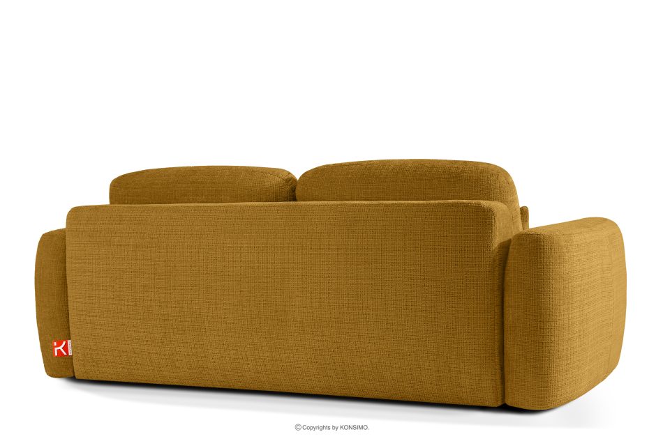 ELOSA Dreisitzer-Sofa im japanischen Stil aus gelbem Chenille-Stoff gelb - Foto 5