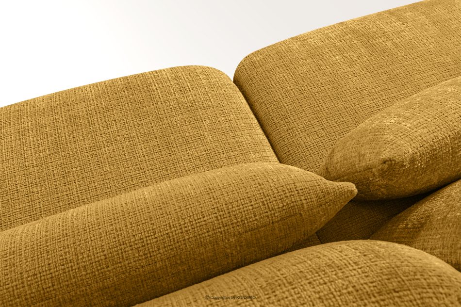 ELOSA Dreisitzer-Sofa im japanischen Stil aus gelbem Chenille-Stoff gelb - Foto 11