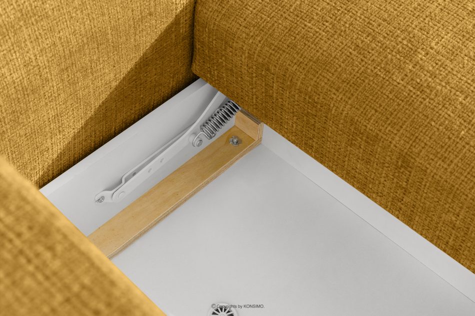 ELOSA Dreisitzer-Sofa im japanischen Stil aus gelbem Chenille-Stoff gelb - Foto 13