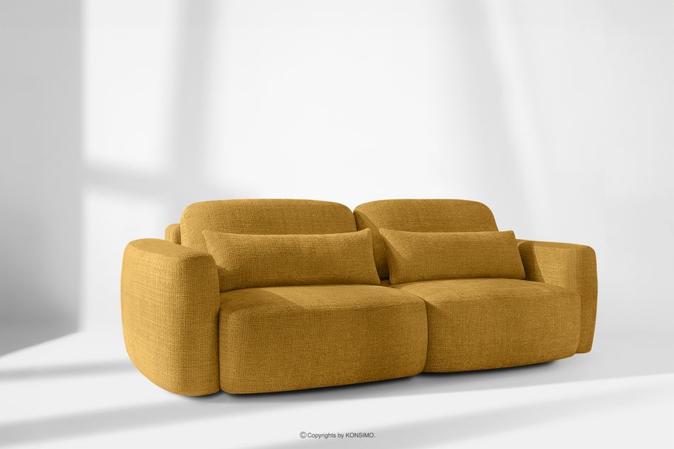 ELOSA Dreisitzer-Sofa im japanischen Stil aus gelbem Chenille-Stoff gelb - Foto 20
