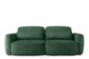 Dreisitzer-Sofa im japanischen Stil aus grünem Chenille-Stoff
