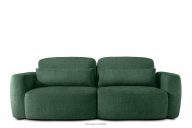 Dreisitzer-Sofa im japanischen Stil aus grünem Chenille-Stoff