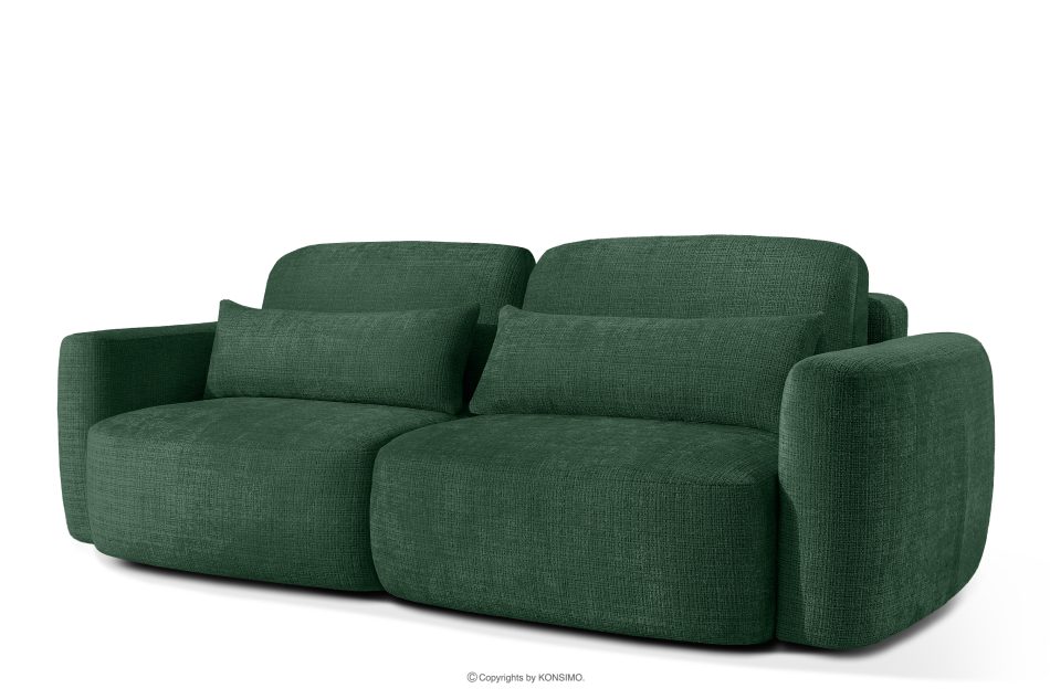 ELOSA Dreisitzer-Sofa im japanischen Stil aus grünem Chenille-Stoff grün - Foto 2