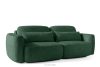 ELOSA Dreisitzer-Sofa im japanischen Stil aus grünem Chenille-Stoff grün - Foto 4