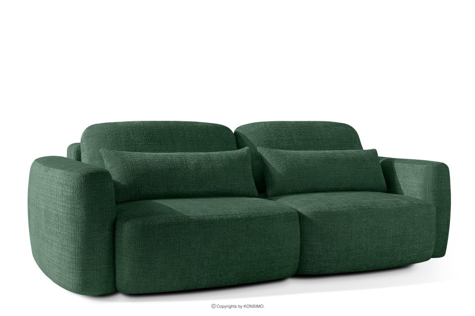 ELOSA Dreisitzer-Sofa im japanischen Stil aus grünem Chenille-Stoff grün - Foto 3