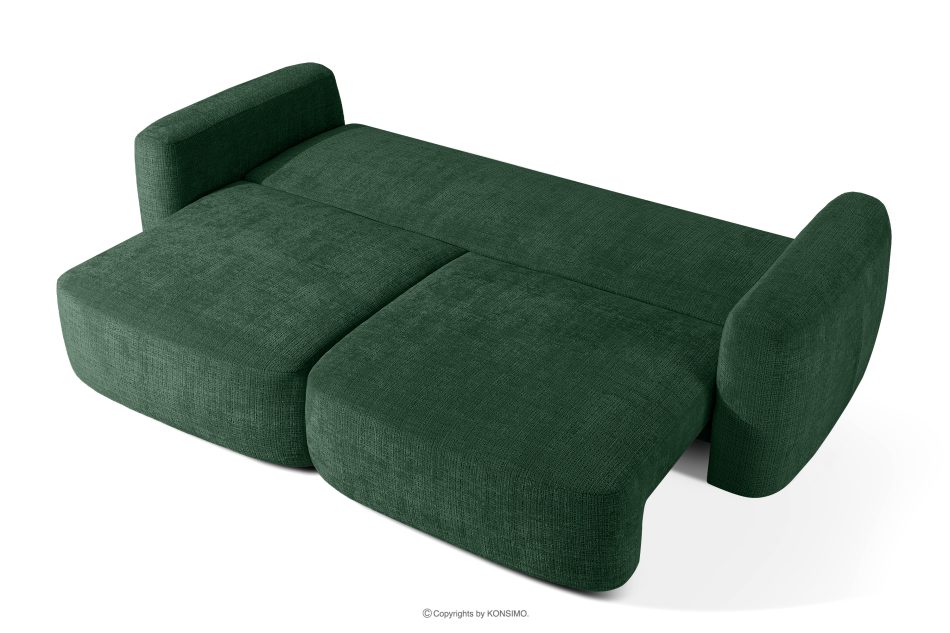 ELOSA Dreisitzer-Sofa im japanischen Stil aus grünem Chenille-Stoff grün - Foto 4