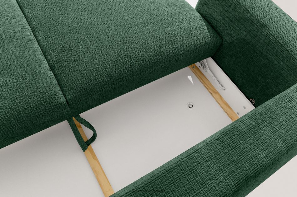 ELOSA Dreisitzer-Sofa im japanischen Stil aus grünem Chenille-Stoff grün - Foto 12