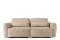 Sofa 3 Japandi aus beigem Chenille-Stoff
