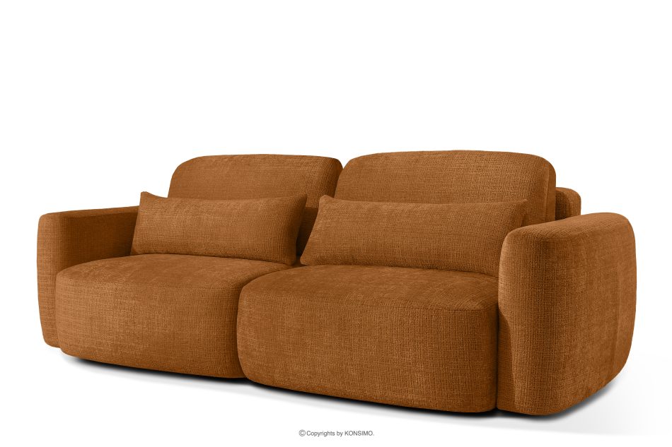 ELOSA Dreisitzer-Sofa im japanischen Stil aus rotem Chenille-Stoff rot - Foto 2