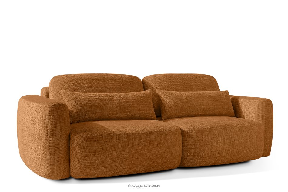 ELOSA Dreisitzer-Sofa im japanischen Stil aus rotem Chenille-Stoff rot - Foto 3