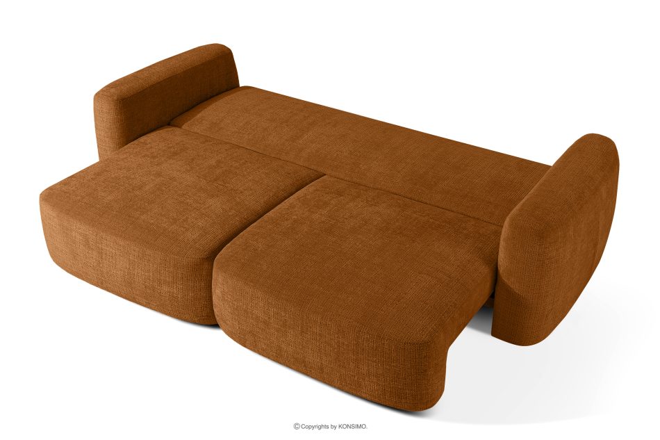 ELOSA Dreisitzer-Sofa im japanischen Stil aus rotem Chenille-Stoff rot - Foto 4