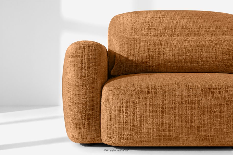 ELOSA Dreisitzer-Sofa im japanischen Stil aus rotem Chenille-Stoff rot - Foto 6