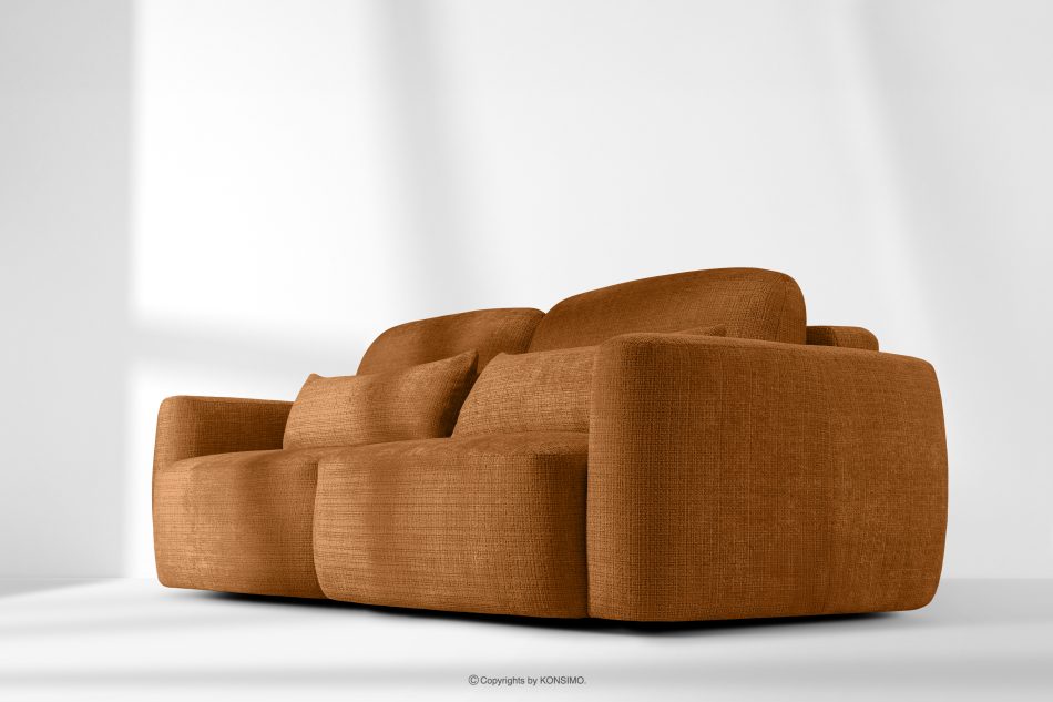 ELOSA Dreisitzer-Sofa im japanischen Stil aus rotem Chenille-Stoff rot - Foto 19