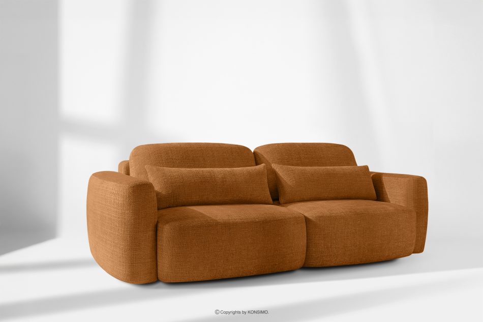 ELOSA Dreisitzer-Sofa im japanischen Stil aus rotem Chenille-Stoff rot - Foto 20