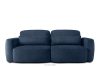 ELOSA Dreisitzer-Sofa im japanischen Stil aus dunkelblauem Chenille-Stoff marineblau - Foto 1