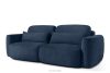 ELOSA Dreisitzer-Sofa im japanischen Stil aus dunkelblauem Chenille-Stoff marineblau - Foto 3