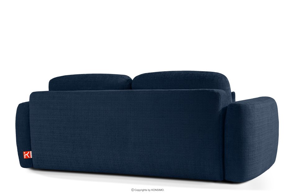 ELOSA Dreisitzer-Sofa im japanischen Stil aus dunkelblauem Chenille-Stoff marineblau - Foto 5