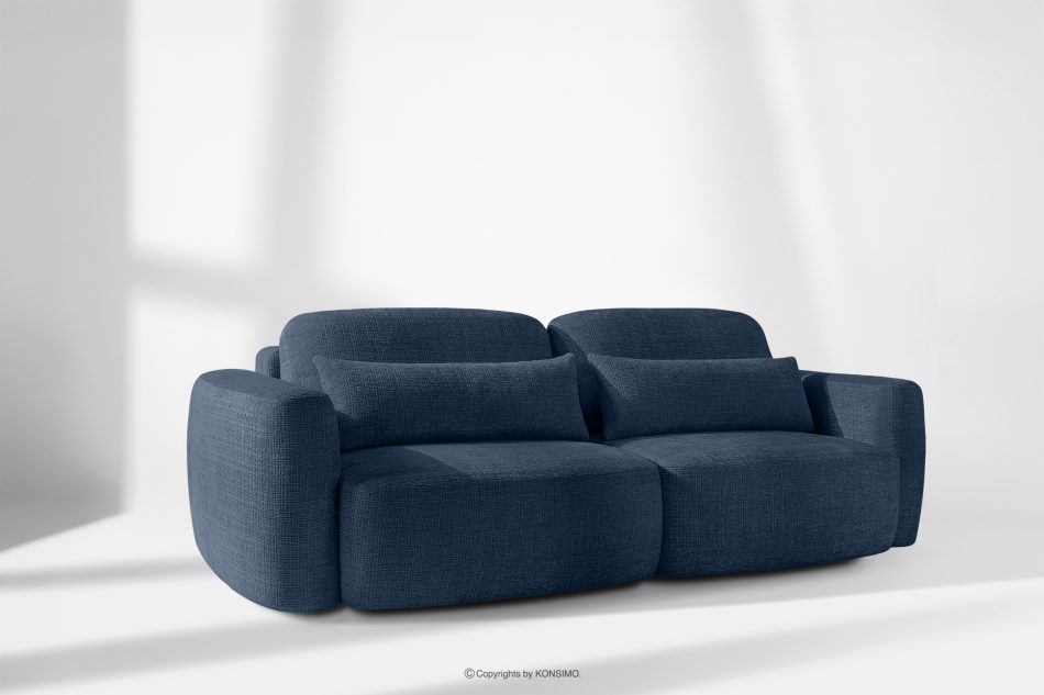 ELOSA Dreisitzer-Sofa im japanischen Stil aus dunkelblauem Chenille-Stoff marineblau - Foto 20