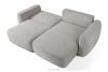 ELOSA Japandi-Ecksofa aus Chenille-Stoff rechts hellgrau hellgrau - Foto 5