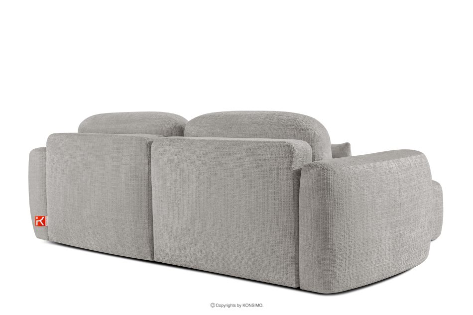 ELOSA Japandi-Ecksofa aus Chenille-Stoff rechts hellgrau hellgrau - Foto 5