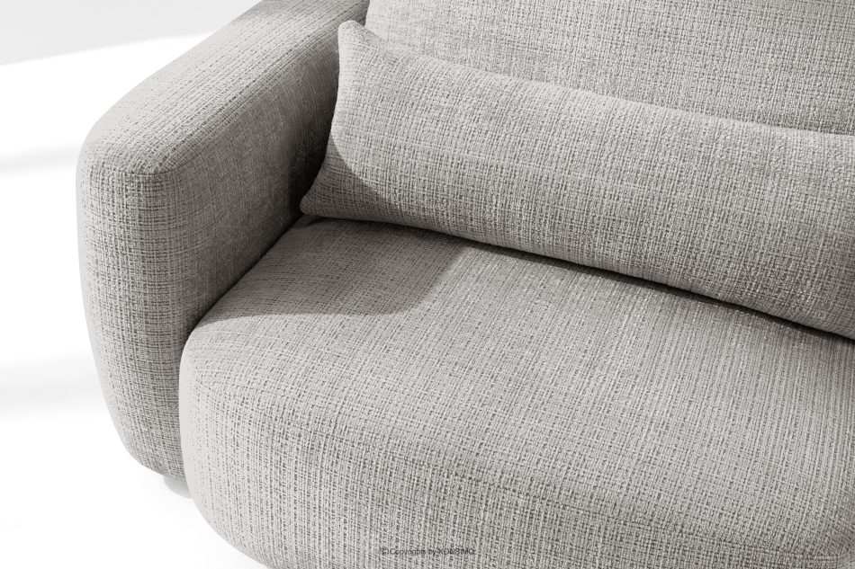 ELOSA Japandi-Ecksofa aus Chenille-Stoff rechts hellgrau hellgrau - Foto 7