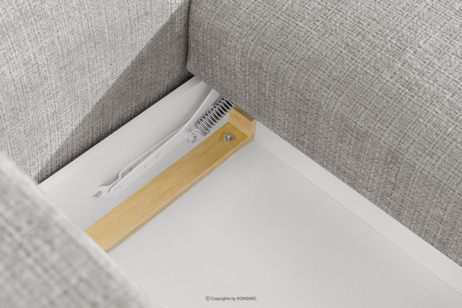 ELOSA Japandi-Ecksofa aus Chenille-Stoff rechts hellgrau hellgrau - Foto 13