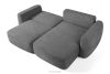 ELOSA Japandi-Ecksofa aus Chenille-Stoff rechts dunkelgrau dunkelgrau - Foto 5