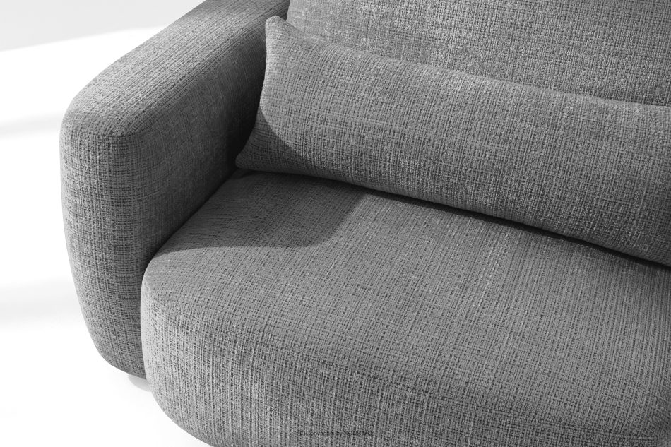 ELOSA Japandi-Ecksofa aus Chenille-Stoff rechts dunkelgrau dunkelgrau - Foto 7