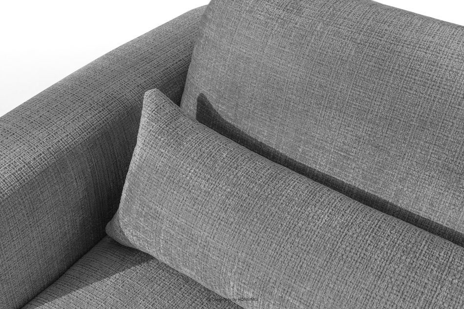 ELOSA Japandi-Ecksofa aus Chenille-Stoff rechts dunkelgrau dunkelgrau - Foto 8