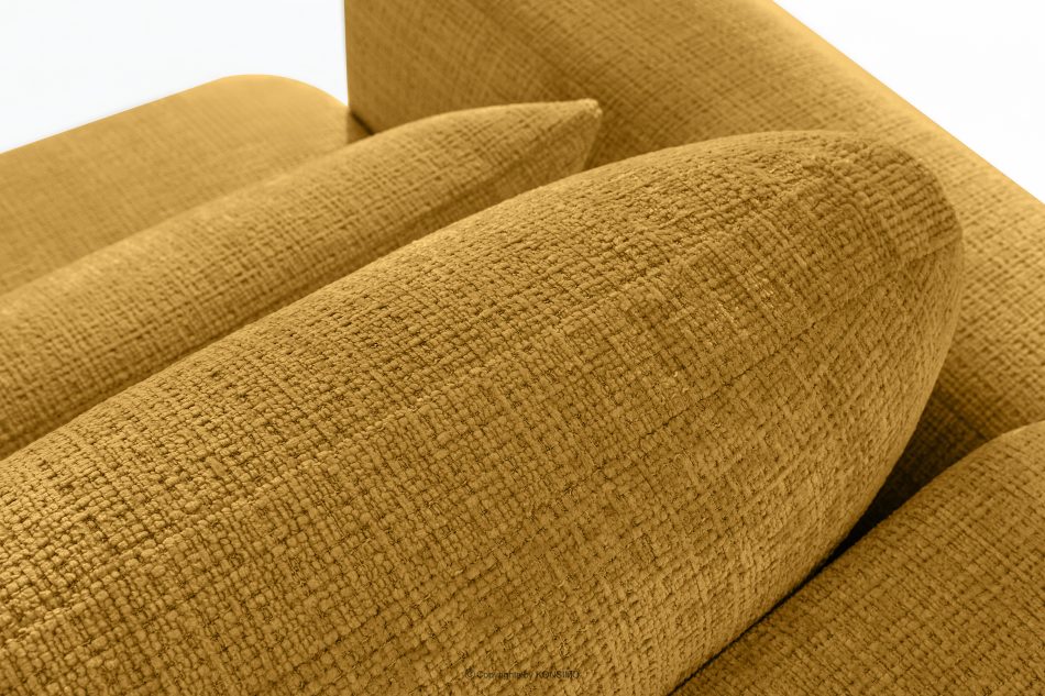 ELOSA Ecksofa im japanischen Stil aus Chenille-Stoff rechts gelb gelb - Foto 9