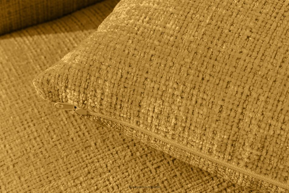 ELOSA Ecksofa im japanischen Stil aus Chenille-Stoff rechts gelb gelb - Foto 10
