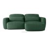 Ecksofa im japanischen Stil aus Chenille-Stoff rechts grün