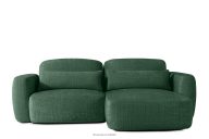 Ecksofa im japanischen Stil aus Chenille-Stoff rechts grün