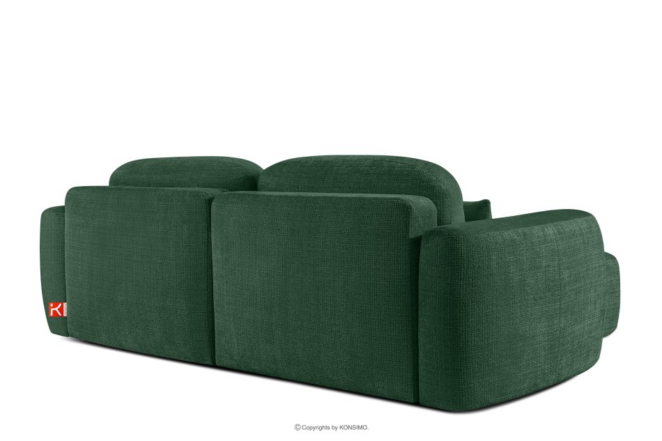 ELOSA Ecksofa im japanischen Stil aus Chenille-Stoff rechts grün grün - Foto 5