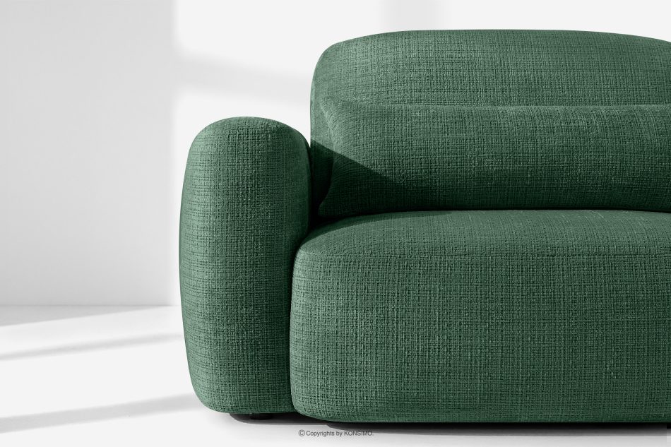 ELOSA Ecksofa im japanischen Stil aus Chenille-Stoff rechts grün grün - Foto 6